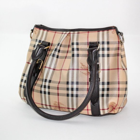 Burberry Northfield Convertible Tote Haymarket Coated Canvas Small Tote Bag - Picture 1 of 16